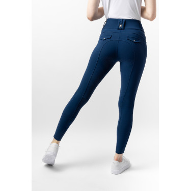 Pantalon d'équitation femme B Vertigo thermique grip intégral Enya Marine titan Bleu marine