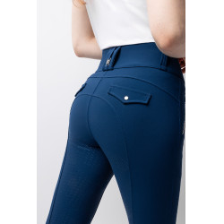 Damesrijbroek B Vertigo thermisch fullgrip Enya Marine titaan Marineblauw