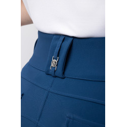 Damesrijbroek B Vertigo thermisch fullgrip Enya Marine titaan Marineblauw