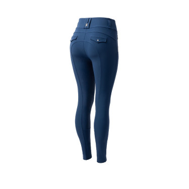 Damesrijbroek B Vertigo thermisch fullgrip Enya Marine titaan Marineblauw