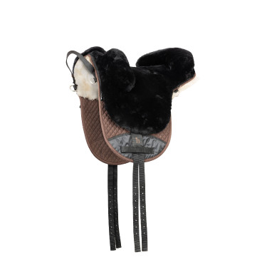 Tapis de monte en peau de mouton Horze Noir