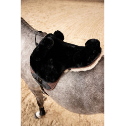 Tapis de monte en peau de mouton Horze Noir