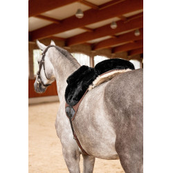 Tapis de monte en peau de mouton Horze Noir