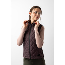 Doudoune sans manches Horze femme Jeune Cavalier Naia Fondant au beurre brun Marron