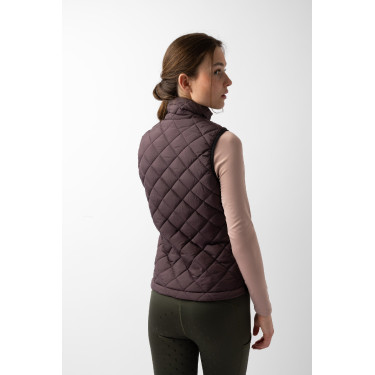 Doudoune sans manches Horze femme Jeune Cavalier Naia Fondant au beurre brun Marron