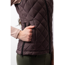 Mouwloze damesbodywarmer Horze Jeune Cavalier Naia Bruine botervet