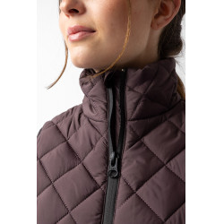 Doudoune sans manches Horze femme Jeune Cavalier Naia Fondant au beurre brun Marron