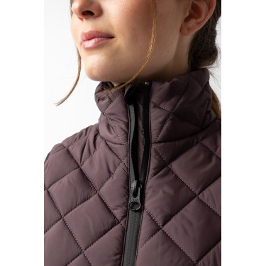 Doudoune sans manches Horze femme Jeune Cavalier Naia Fondant au beurre brun Marron