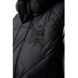 Lange mouwloze gewatteerde bodywarmer Gem B Vertigo Zwarte schoonheid