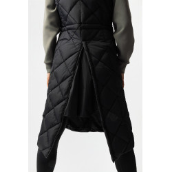 Lange mouwloze gewatteerde bodywarmer Gem B Vertigo Zwarte schoonheid