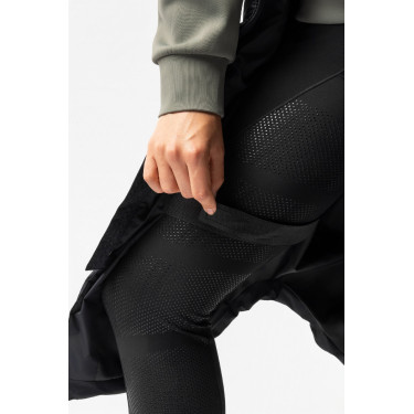 Lange mouwloze gewatteerde bodywarmer Gem B Vertigo Zwarte schoonheid