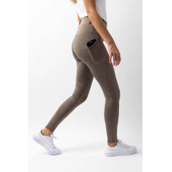 Legging équitation à fond intégral Grip Horze Dea, femme Marron morille Legging équitation à fond intégral Grip Horze Dea, femme Marron morille