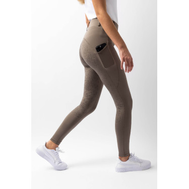 Paardrijlegging met full grip Horze Dea, dames Morieljebruin