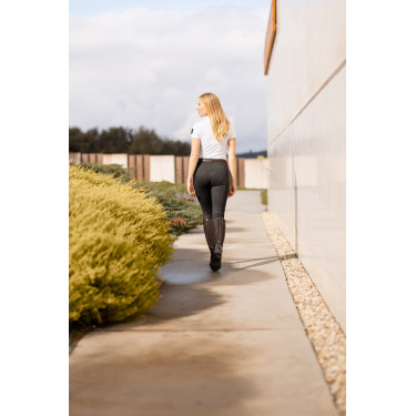 Pantalon d'équitation Horze Felicia fond intégral grip Noir