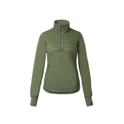 Hybride anorak Horze Annika, dames Olijfgroen