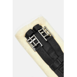 Sangle de dressage Tartu en néoprène avec fausse fourrure non amovible Horze Noir