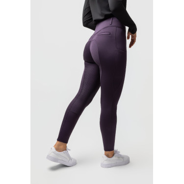 Thermobroek met volledige zit Mira dames Horze Zwarte nachtschade Violet