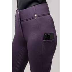 Thermobroek met volledige zit Mira dames Horze Zwarte nachtschade Violet