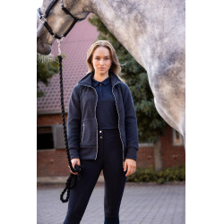 Veste d'équitation polaire Horze Ellie femme Marine foncé Bleu