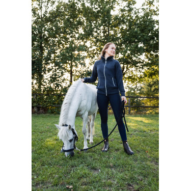 Veste d'équitation polaire Horze Ellie femme Marine foncé Bleu