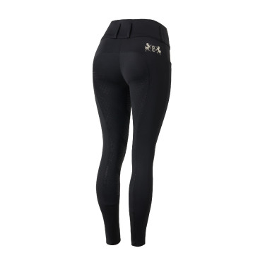 Pantalon d'équitation fond intégral Meghan B Vertigo taille haute femme Noir