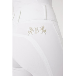 Paardrijbroek met volledige zit Meghan B Vertigo hoge taille dames Wit