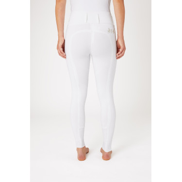 Pantalon d'équitation fond intégral Meghan B Vertigo taille haute femme Blanc