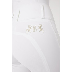 Paardrijbroek met volledige zit Meghan B Vertigo hoge taille dames Wit