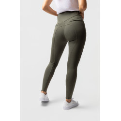 Pantalon fond intégral grip toutes saisons Horze Mira Vert scarabée