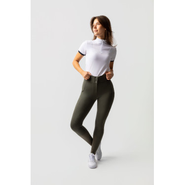 Pantalon fond intégral grip toutes saisons Horze Mira Vert scarabée