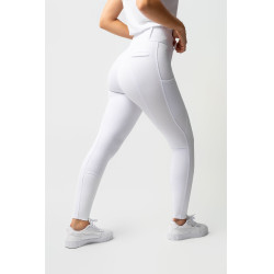 Broek met volledige grip voor alle seizoenen Horze Mira Wit / turquoiseblauw