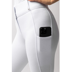 Broek met volledige grip voor alle seizoenen Horze Mira Wit / turquoiseblauw