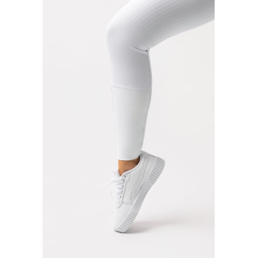 Broek met volledige grip voor alle seizoenen Horze Mira Wit / turquoiseblauw