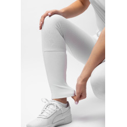 Broek met volledige grip voor alle seizoenen Horze Mira Wit / turquoiseblauw