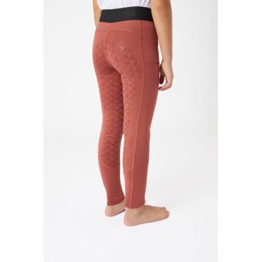 Paardrijlegging silicone Horze Leighton Junior met full grip en warme voering Rood roan