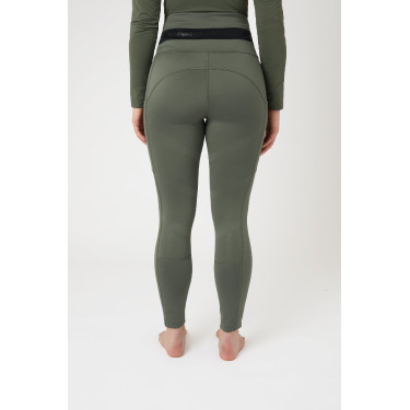 Legging d'équitation B Vertigo Caitlin taille haute et fond intégral femme Vert scarabée