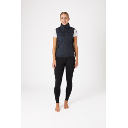 Doudoune sans manches d'équitation Horze Shelly femme Marine foncé Bleu