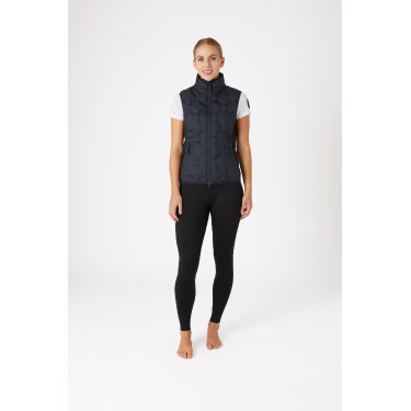 Doudoune sans manches d'équitation Horze Shelly femme Marine foncé Bleu