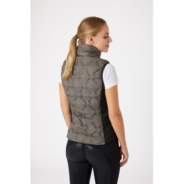 Doudoune sans manches d'équitation Horze Shelly femme Marron morille