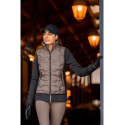 Doudoune sans manches d'équitation Horze Shelly femme Marron morille