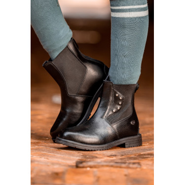 Boots Horze Portland strass enfant Noir
