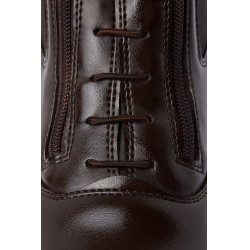 Boots Horze cuir Horze Kingston double fermeture éclair femme Marron café
