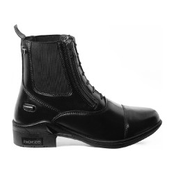 Boots Horze cuir Horze Kingston double fermeture éclair femme Noir