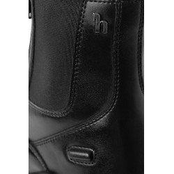 Boots Horze cuir Horze Kingston double fermeture éclair femme Noir