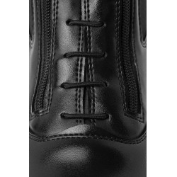 Boots Horze cuir Horze Kingston double fermeture éclair femme Noir