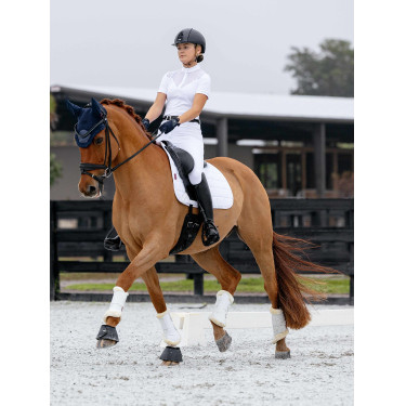Tapis de selle LeMieux Square de dressage Self-Cool 3D Blanc