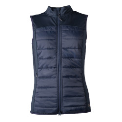 Mouwloos HKM-vest in jersey/nylon Basel II Style dames Diepblauw