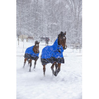 Equithème Tyrex 1200D Aisance High Neck deken Blauw / zwart Equithème Tyrex 1200D Aisance High Neck deken Blauw / zwart