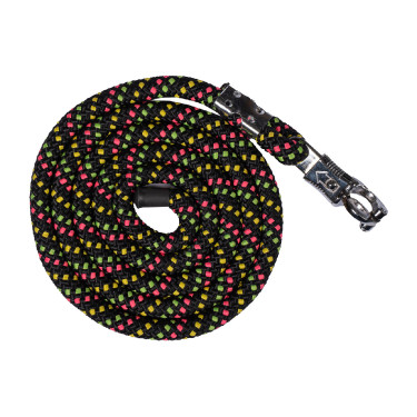 Longe HKM Neon Flash avec crochet anti-panique Noir