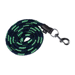 Longe HKM Maui avec mousqueton Bleu foncé / vert Multi-couleurs